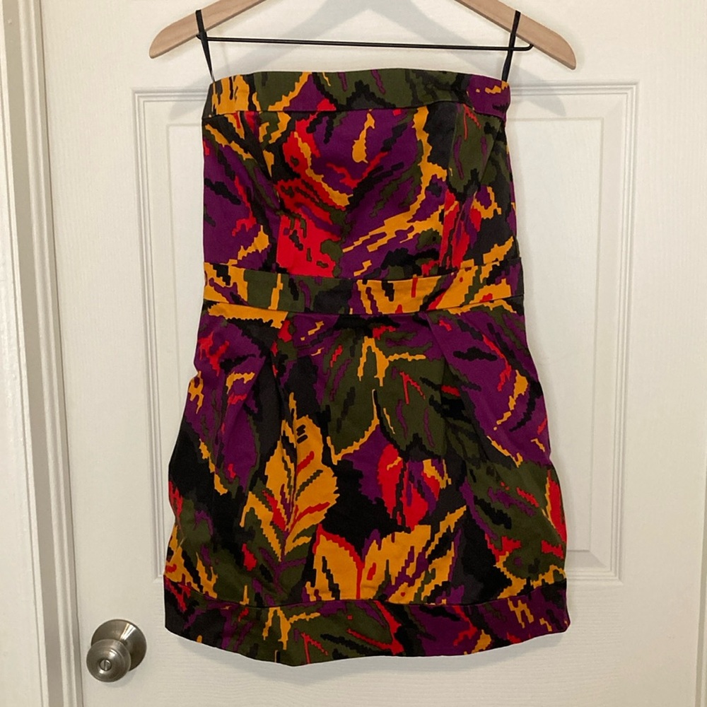 French Connection Floral Strapless Dress